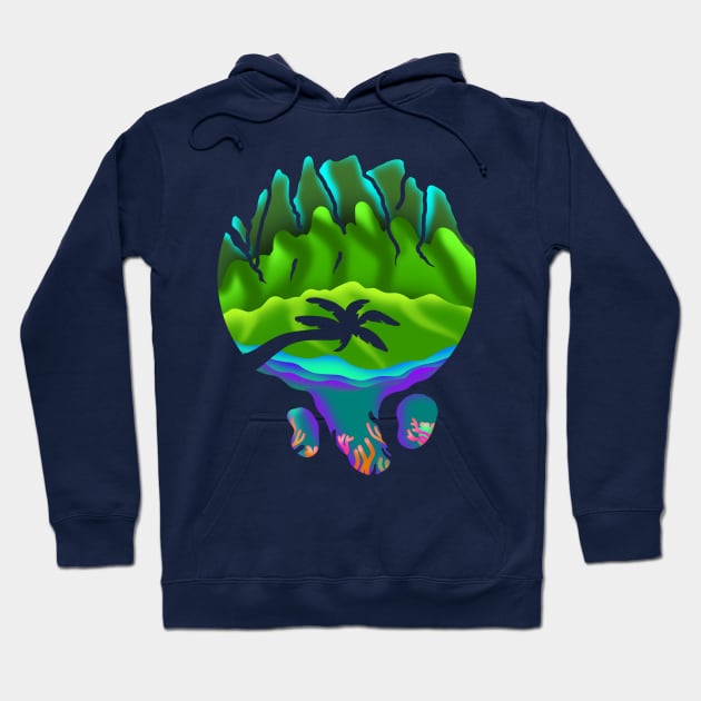 Kauai bath in Hawaii, na pali coast Hoodie by AdishPr